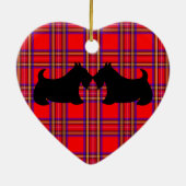Scottish Terrier Kerstversier Keramisch Ornament (Achterkant)