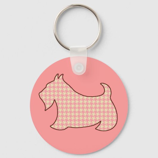 Scottish Terrier Keyring Sleutelhanger (Voorkant)