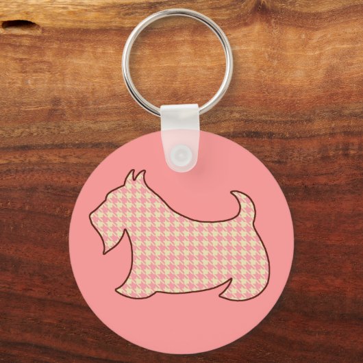 Scottish Terrier Keyring Sleutelhanger (Voorkant)