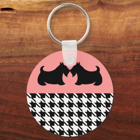 Scottish Terrier Keyring Sleutelhanger (Voorkant)