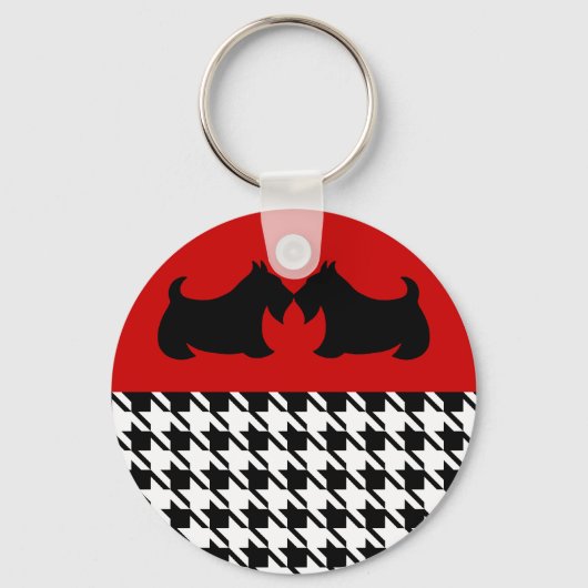 Scottish Terrier Keyring Sleutelhanger (Voorkant)