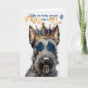 Scottish Terrier King voor een dag grappige verjaa Kaart