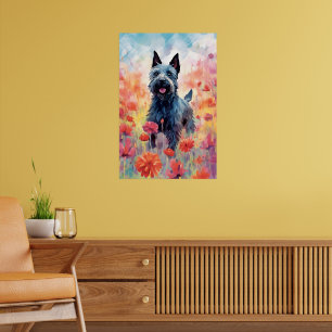 Scottish Terrier kleurrijke waterverf kunstwerk Poster