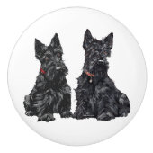 Scottish Terrier Knobs Keramische Knop (Voorkant)