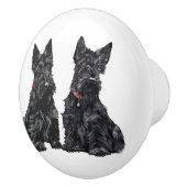 Scottish Terrier Knobs Keramische Knop (Rechts)