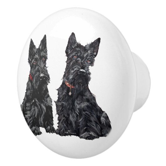 Scottish Terrier Knobs Keramische Knop (Rechts)
