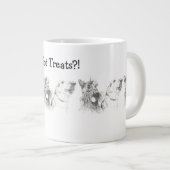 Scottish Terrier Labrador Friends Ink Drawing Grote Koffiekop (Voorkant rechts)