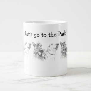 Scottish Terrier Labrador Friends to the Park Grote Koffiekop