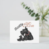 Scottish Terrier Mam & Pups voor Moederdag Briefkaart (Staand voorkant)