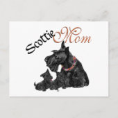 Scottish Terrier Mam & Pups voor Moederdag Briefkaart (Voorkant)