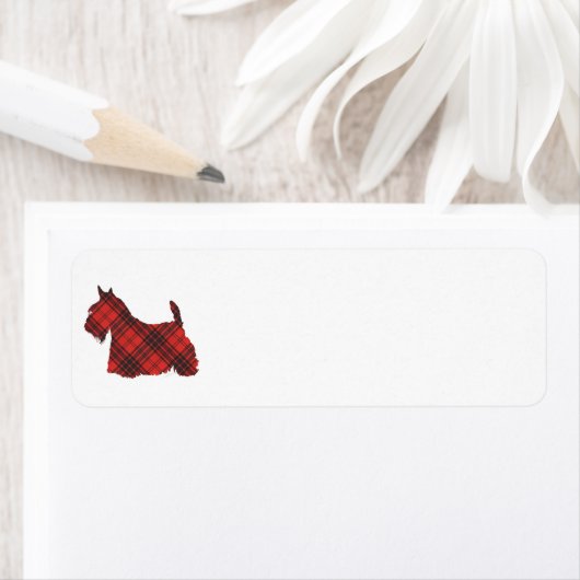 Scottish Terrier Maxwell Tartan Etiket (Insitu)