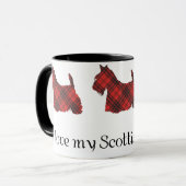 Scottish Terrier Maxwell Tartan Mok (Voorkant links)