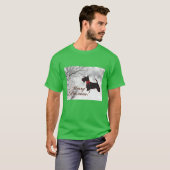 Scottish Terrier Merry Kerstry T-shirt (Voorkant volledig)