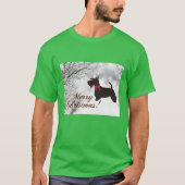 Scottish Terrier Merry Kerstry T-shirt (Voorkant)