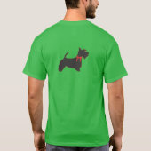 Scottish Terrier Merry Kerstry T-shirt (Achterkant)