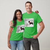 Scottish Terrier Merry Kerstry T-shirt (Unisex)