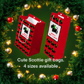 Scottish Terrier Merry Kerstry Wijn Cadeautas