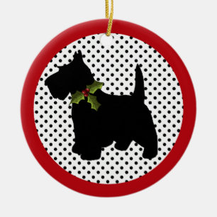 Scottish Terrier met kerstmis Keramisch Ornament