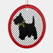 Scottish Terrier met kerstmis Keramisch Ornament (Links)