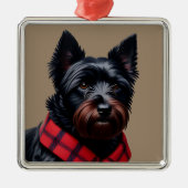 Scottish Terrier Metalen Ornament (Voorkant)