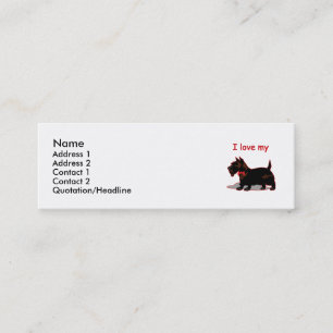 Scottish Terrier Mini Visitekaartje