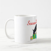 Scottish Terrier Mok voor kerstmis (Links)