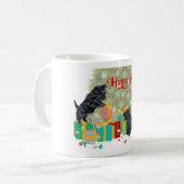 Scottish Terrier Mok voor kerstmis (Voorkant links)