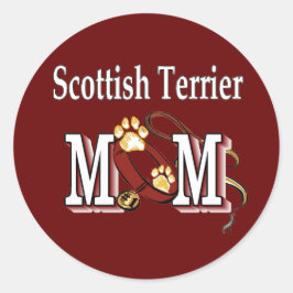 Scottish Terrier MOM Gifts Ronde Sticker