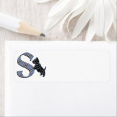 Scottish Terrier Monogram S Etiket (Insitu)