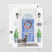 Scottish Terrier Moving Announcement Briefkaart (Voorkant / Achterkant)