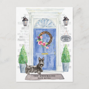 Scottish Terrier Moving Announcement Briefkaart