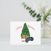 Scottish Terrier Nap Kerstmis Feestdagenkaart (Staand voorkant)