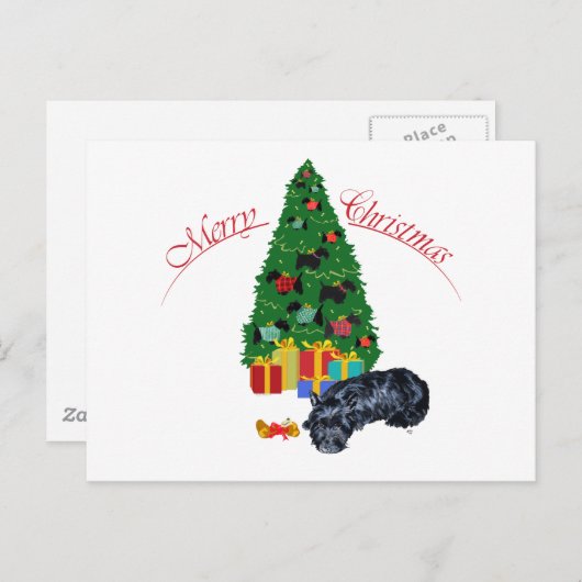 Scottish Terrier Nap Kerstmis Feestdagenkaart (Voorkant / Achterkant)