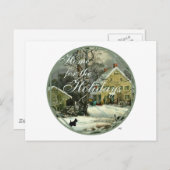 Scottish Terrier Old Fashioned Winter Feestdagenkaart (Voorkant / Achterkant)