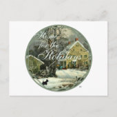 Scottish Terrier Old Fashioned Winter Feestdagenkaart (Voorkant)