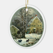 Scottish Terrier Old Fashioned Winter Keramisch Ornament (Links)
