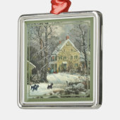 Scottish Terrier Old Fashioned Winter Metalen Ornament (Links)