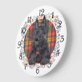 Scottish Terrier on Tartan Grote Klok (Hoek)