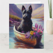 Scottish Terrier op een peddel: Een Schilderachtig Kaart (Voorkant)
