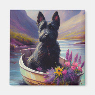 Scottish Terrier op een peddel: Een Schilderachtig Magneet