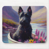 Scottish Terrier op een peddel: Een Schilderachtig Muismat (Voorkant)