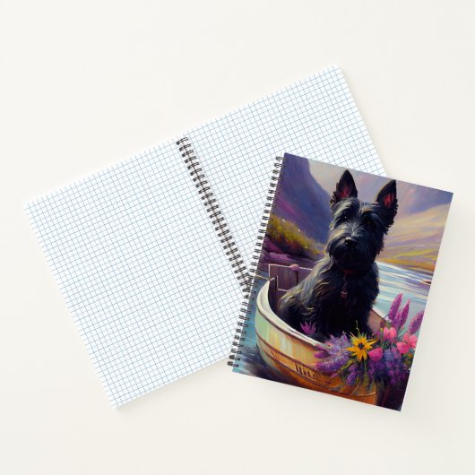 Scottish Terrier op een peddel: Een Schilderachtig Notitieboek (Binnen)