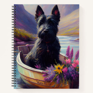 Scottish Terrier op een peddel: Een Schilderachtig Notitieboek