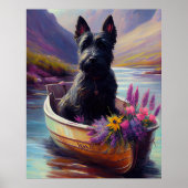 Scottish Terrier op een peddel: Een Schilderachtig Poster (Voorkant)