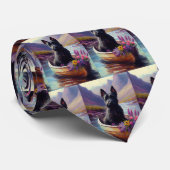 Scottish Terrier op een peddel: Een Schilderachtig Stropdas (Opgerold)