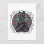 Scottish Terrier op Tartan Briefkaart (Voorkant)
