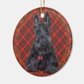 Scottish Terrier op Tartan Keramisch Ornament (Links)
