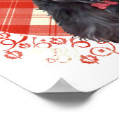 Scottish Terrier op Tartan Poster (Hoek)