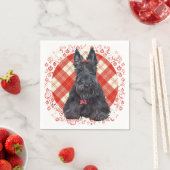 Scottish Terrier op Tartan Servet (Insitu)