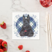 Scottish Terrier op Tartan Servetten (Insitu)